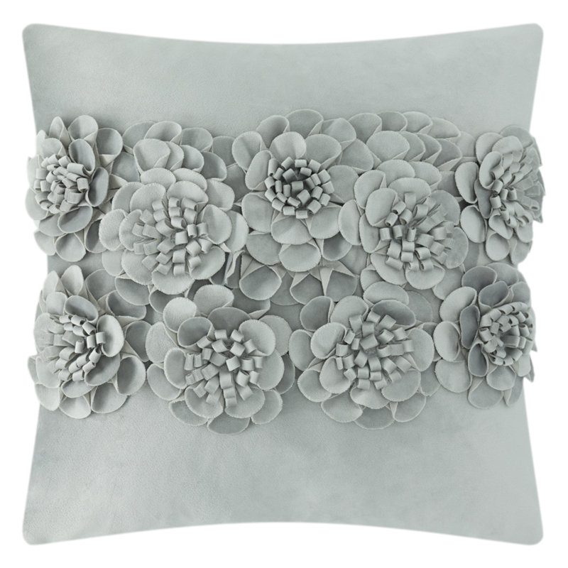  Housse de coussin 3D, Gris clair