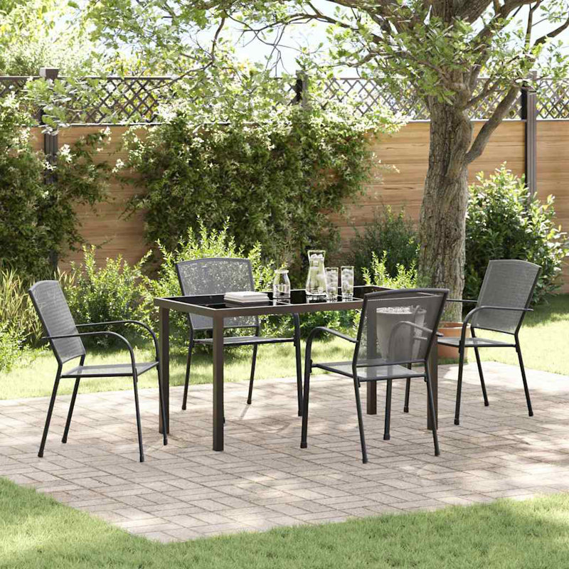 5 - Piece 4 - Person Outdoor Table Set, 73cm H x 140cm W x 70cm D