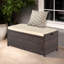 Banc de rangement d'extérieur en osier avec coussin Tabatha Pe-109468830