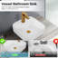 Lavabo de salle de bain en céramique haute brillance - comptoir avec brillance élégante facile d'entretien