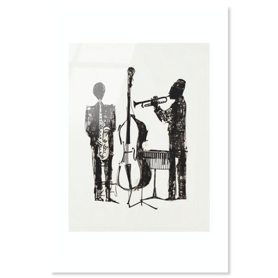 Bebop I Acrylic Print Black Wall Art by Art Remedy, Ready to Hang, 30 x 45