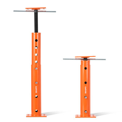 Paquet de 2 vérins de sol réglables pour la maison, poteaux de soutien télescopiques de 19 à 36 po, support temporaire en acier au carbone d'une capacité de 18 000 lb pour le vide-grenier, orange