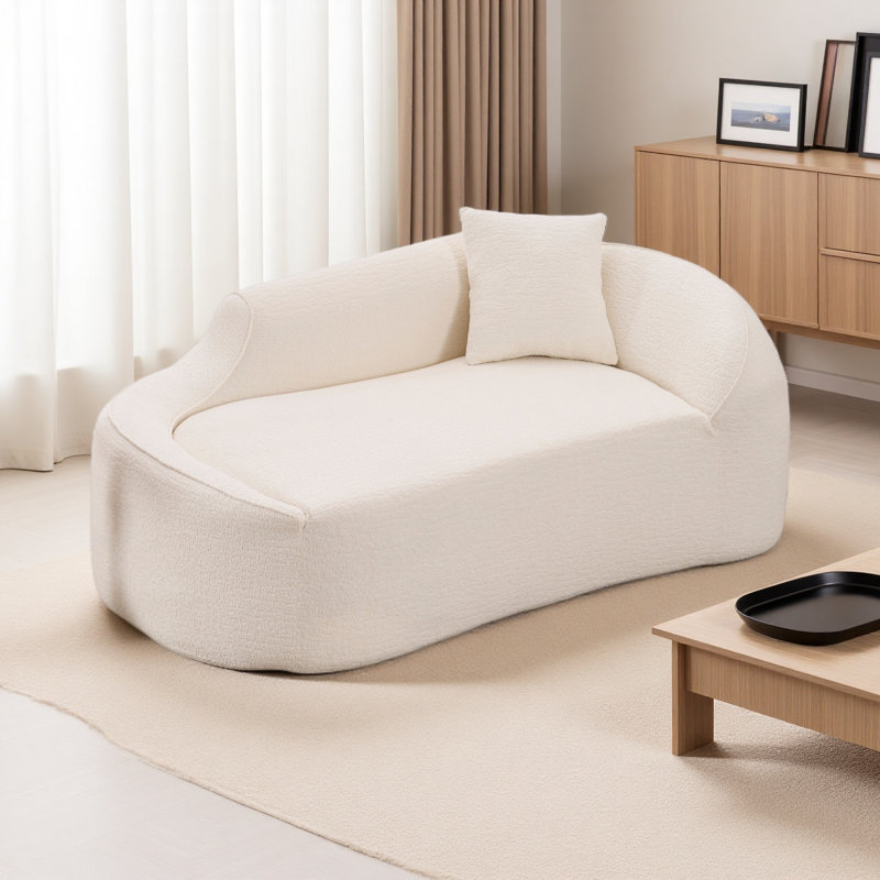Chaise longue longue à compression Compression, Blanc lait