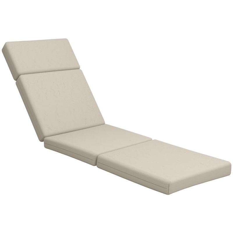 4In Chaise Lounge Cushions Outdoor, Beige, 48" W x 26" D