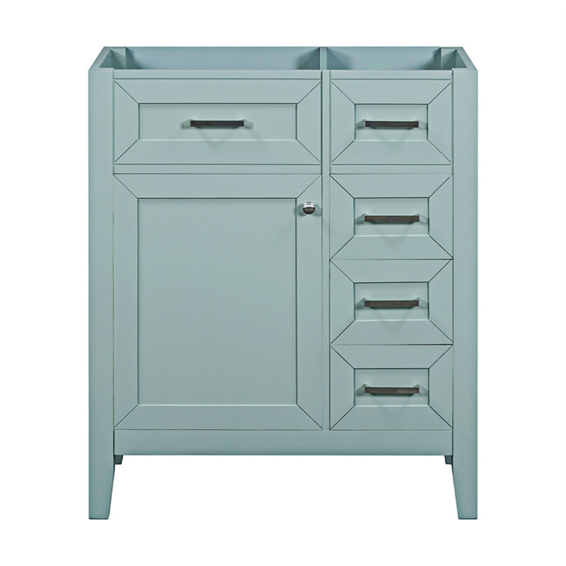 Base de meuble-lavabo avec tiroirs, Vert