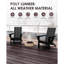 Chaise Adirondack en poly Lumber avec porte-gobelet
