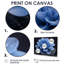 Monochromes noirs et bleus, fleurs de Dahlia - art mural Dahlia-934243761-934243753
