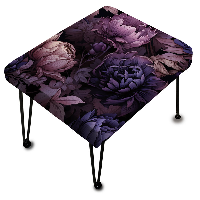 Gothic Botanicals Moody Patterns - Floral Rectangle Ottoman