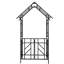 Black Iron Garden Arch, Gate, , Climbing Plants, Galvanized, Powder - Coated, Long Term Use, Stable Load Bearing Frame, Ornamental Arch With Size W58.35*H96.65, Support For Jasmine And Other Flowers,