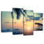 Coucher de soleil sur la silhouette des palmiers-2002595185