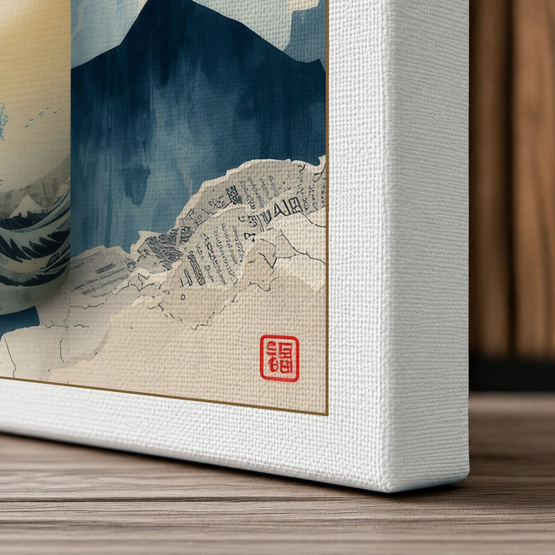 Candlelit Meditation Japandi - Wrapped Canvas, 30x20 - 76.2 x 50.8 cm, White Border