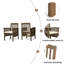 Chaise avec 2 coussins ACACIA-108534951-108534949