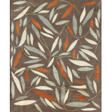 Ceylon Floral Area Rug in Gray/Ivory/ Orange