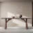 Modern Simple Light Luxury Dining Table 6 - Person Double Pedestal Dining Set