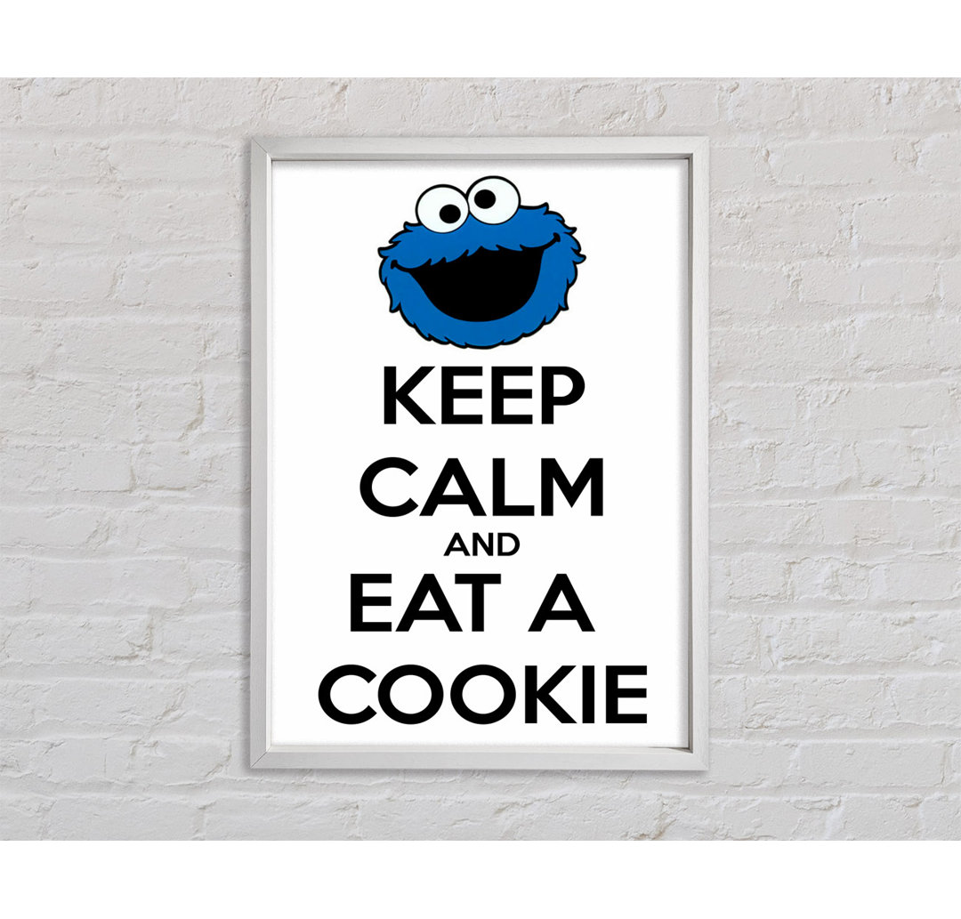 Küchenzitat Keep Calm And Eat A Cookie - Drucken