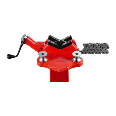 Heavy Duty Screw Bench Chain Vise with 34.6" Chain, Cast Iron Pipe Clamp Tool for Plumbing & Threading (1/2" - 8" Capacity)