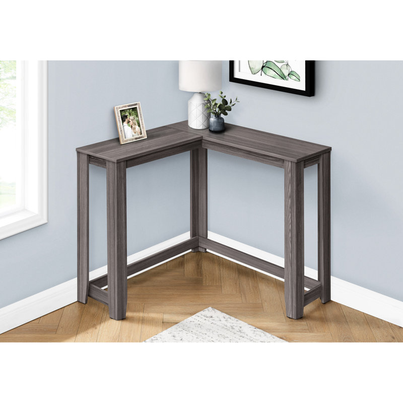 Grey Laminate Console For Apartments - Narrow Accent Table With Modern Style Contemporary In Ideal Entryway, Living Room Element