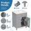 Meuble-lavabo simple 24 po avec lavabo en céramique Velmori, plateau basculant, tablette réglable et rangement multiple-1302651165