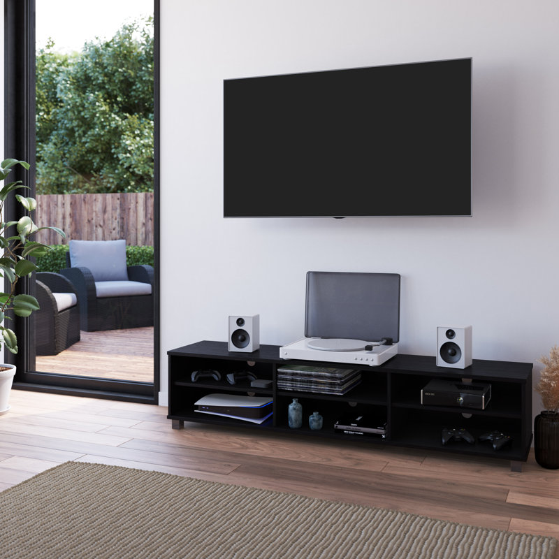 Grossi 71'' Wide TV Stand for TVs up to 85", Black