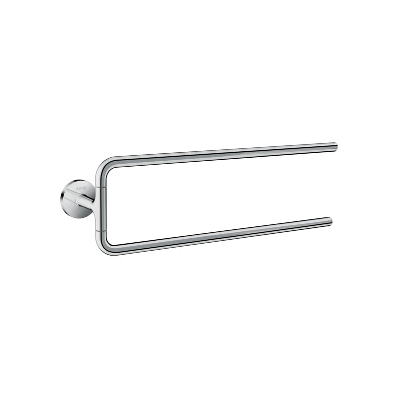 Universal Circular Double Towel Bar, Chrome