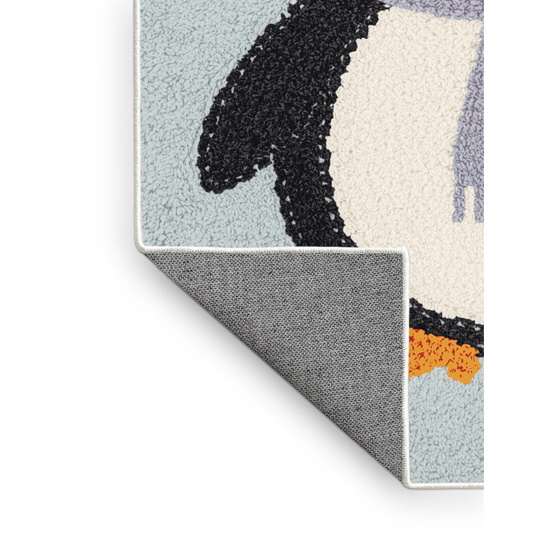 Tapis vert moderne et contemporain lavable à la machine Dreshertown, 5 x 8