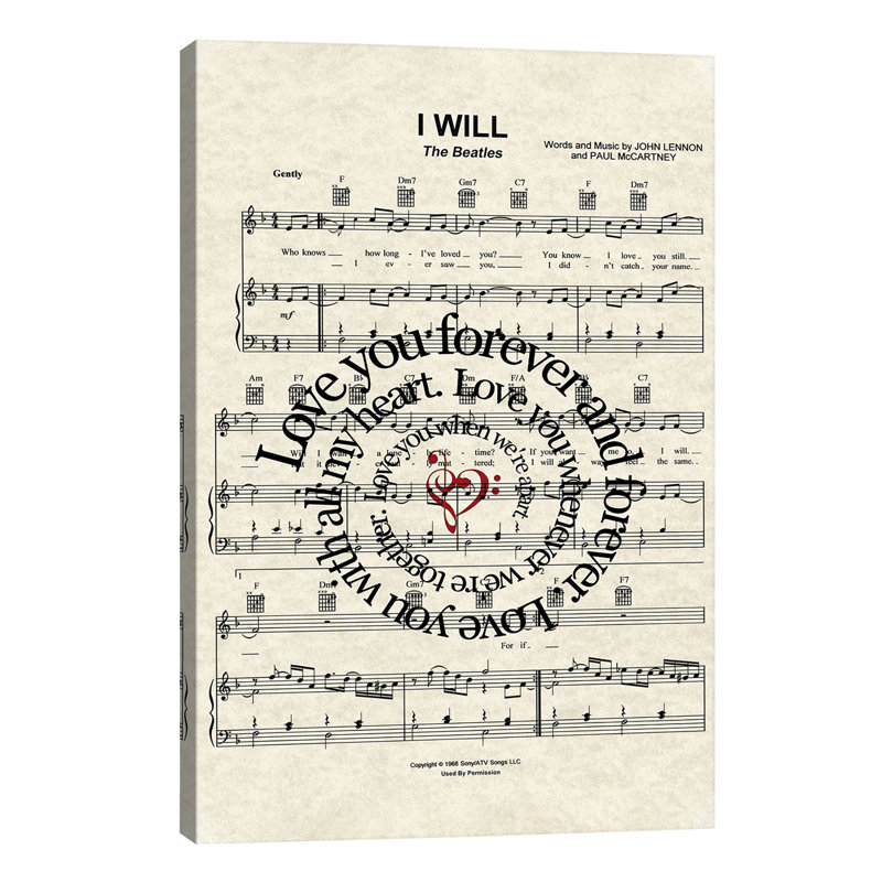 I Will - Wrapped Canvas Print, 66.04 cm H x 45.72 cm W x 3.175 cm D, Wrapped Canvas