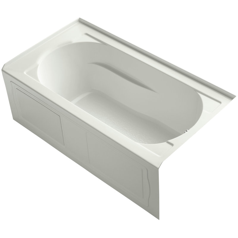 Devonshire 60" x 32" Alcove Soaking Acrylic Bathtub, Dune, Right
