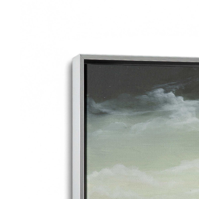 «Descendant Moon I» par Michael Willett, reproduction d'art sur toile, H 32 po x l 48 po, Argent argent