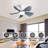 Kemp 29" 5-ABS-Blade Small Classic Ceiling Fan with LED Lights and Remote-407609322