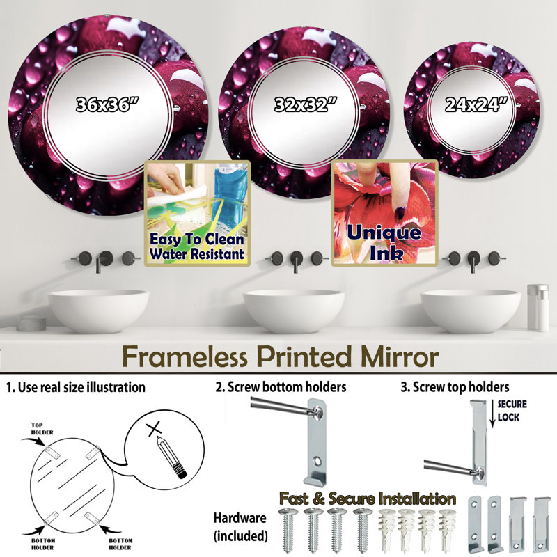 Miroir Bublitz, 24 po x 24 po