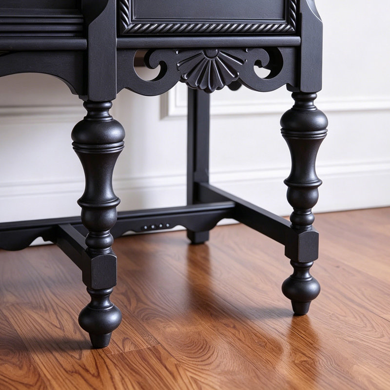 Buffet luxueux rétro de style français, H 37,4 po x l 63 po x P 19,6 po