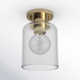 Alvy Single Light Glass Semi Flush Mount