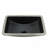21 inch x 15 inch Black Ceramic Undermount Bathroom Sink with Overflow