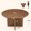 47.24'' Solid Wood Round Conference Table