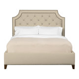 Audrey/Asher Queen Tufted Upholstered Low Profile Panel Bed