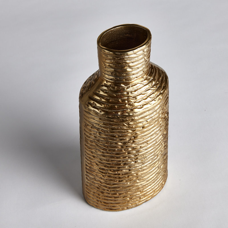 Handmade Aluminum Table Vase, 12.5" H x 6.5" W x 4.5" D