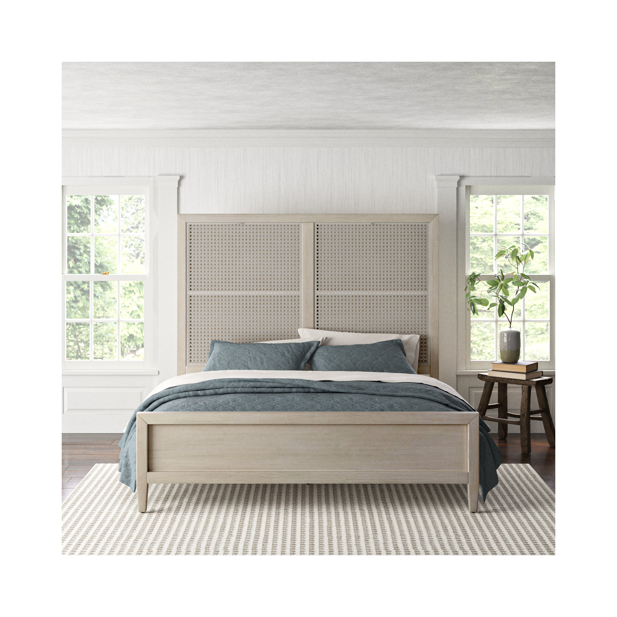 Mykonos Cane Bed, King