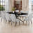Dushaj 8 - Person Glass Top Four Leg Dining Set