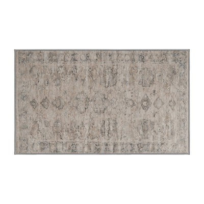 Machine Washable Gray Area Rug