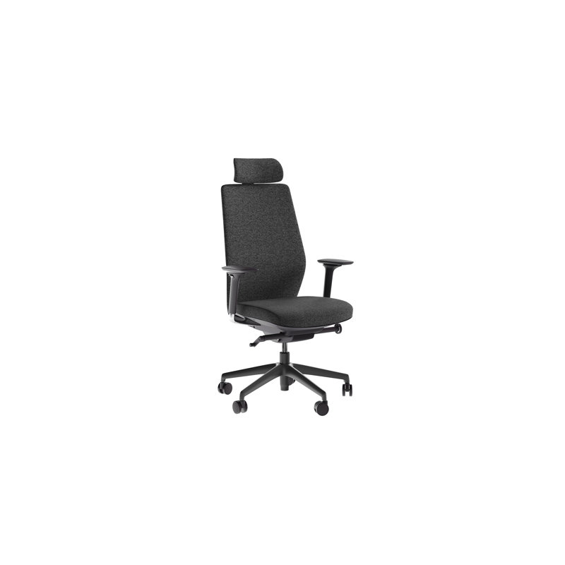 Chaise de travail ergonomique en filet Coda, Noir