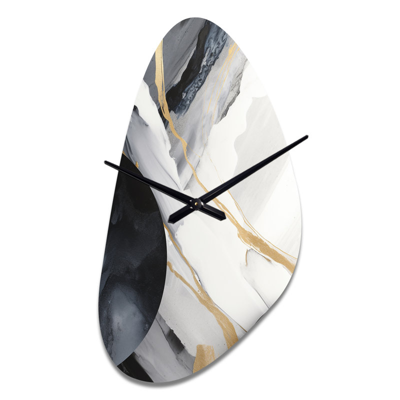 Horloge murale asymétrique en métal Gawandi, Moyenne