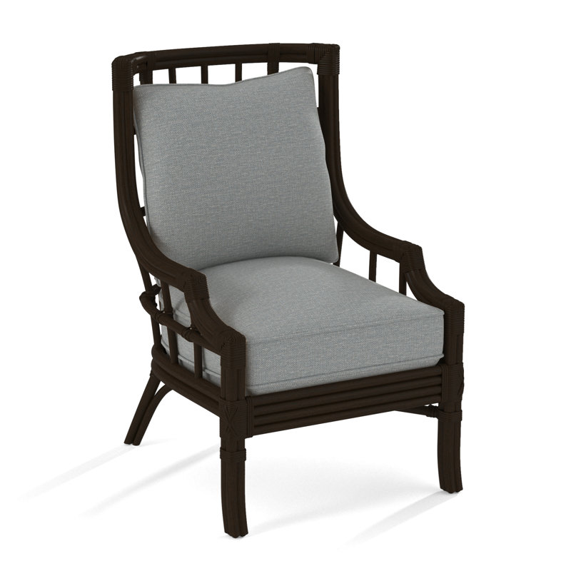 Seville Armchair, Light Blue Performance Fabric; 0851-55, Java