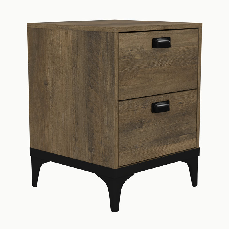 Bedside Table, Knotty Oak