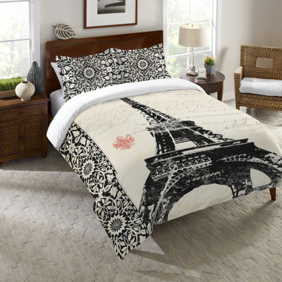 Eiffel Tower Microfiber / Microsuede Pillow Sham