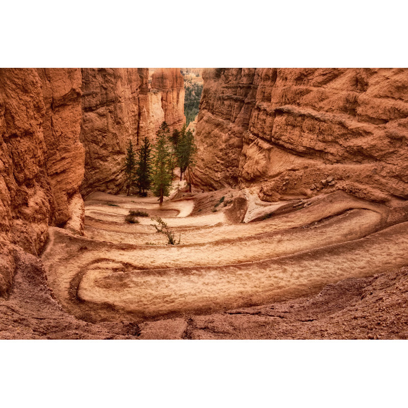 The Switchbacks - Painting, 20 cm H x 30 cm W, Black Floater Framed