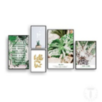 5-tlg. Leinwandbilder-Set Garden Paintings Composition - A