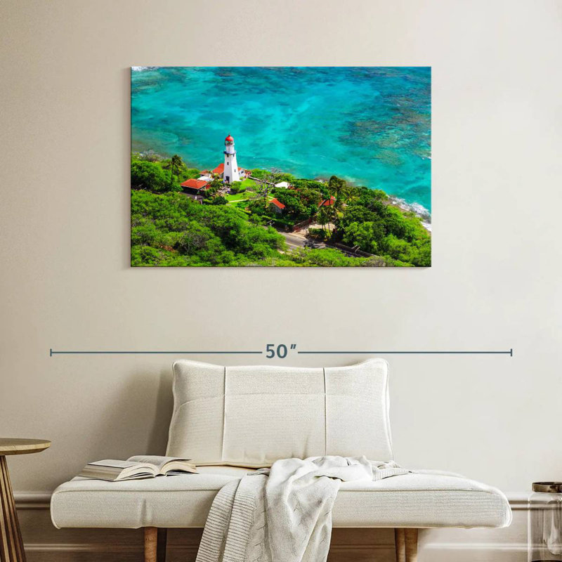Diamond head lighthouse Aletra, H 26 po x l 39 po