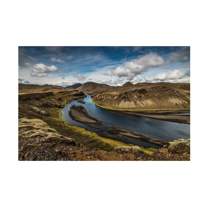 Art sur toile, "Raymond Hoffmann Highland River", H 12 po x l 19 po
