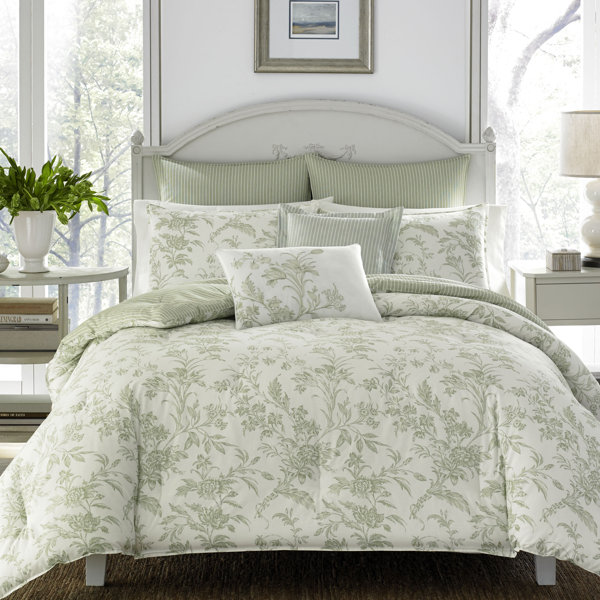  Wellboo Floral Comforter Sets Sage Green Botanical