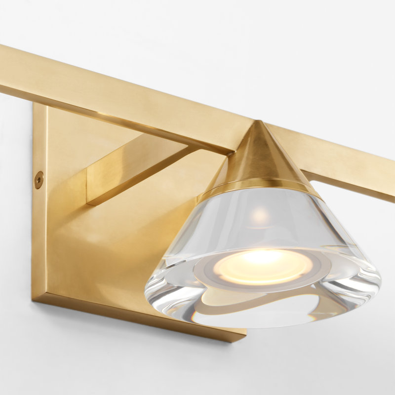 Midrand LED Vanity Light, 5" H x 25.5" W x 5.7" D, Hand-Rubbed Antique Brass, 3